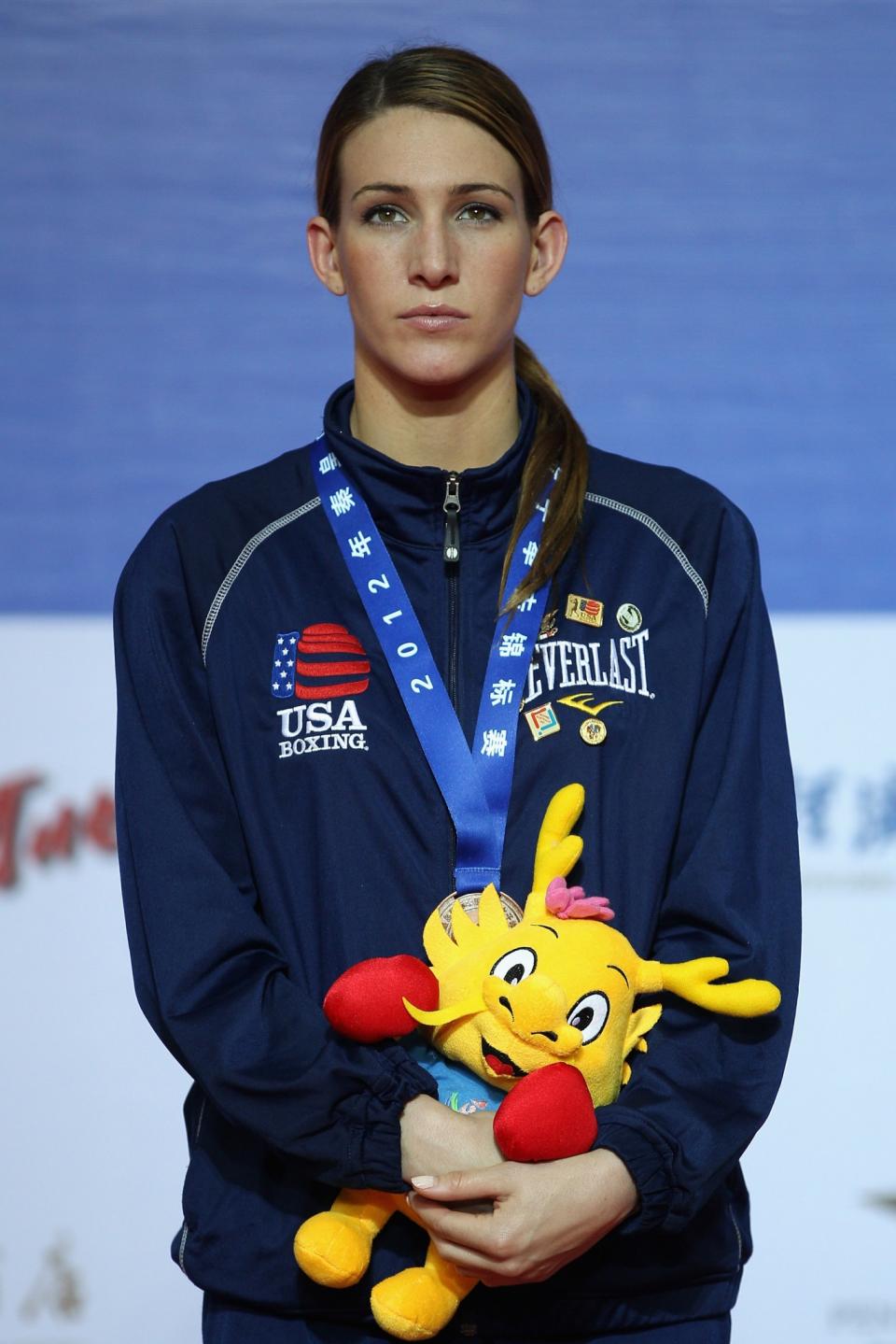 <p>Mikaela Mayer packs a punch! This female boxer is a three-time national champion and is competing in her first Olympics. (Getty) </p>