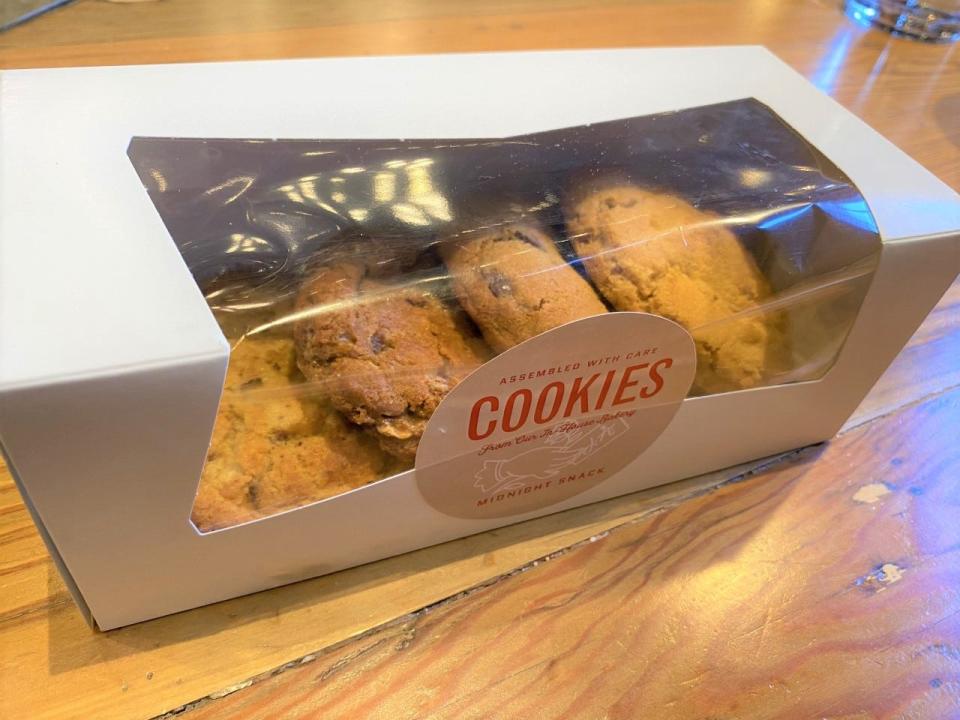 The "Midnight Snack" is part of the new line-up of desserts at The Jones Assembly and offers a chance to take fresh-baked cookies to-go.