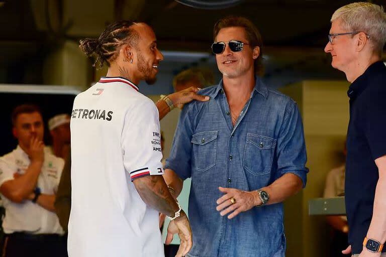Brad Pitt y el encuentro con Lewis Hamilton en Silverstone