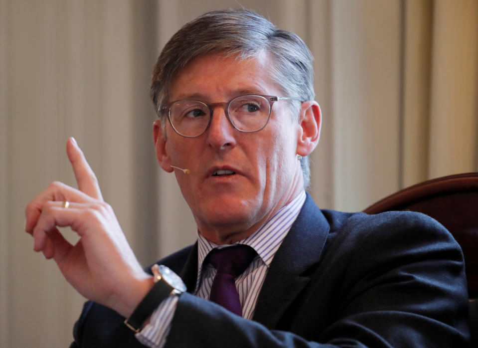 Michael Corbat, CEO of Citigroup gestures during a panel discussion at the Swiss-American Chamber of Commerce in Zurich, Switzerland January 18, 2019.  REUTERS/Arnd WIegmann