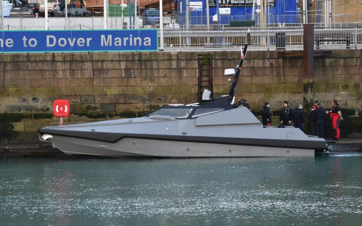 Border Force is trialling a state-of-the-art boat to catch migrants in the English Channel - STEVE FINN