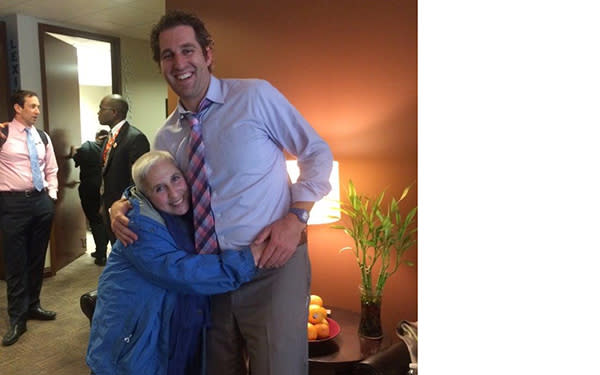 Linda Brown, founder and executive director of Building Excellent Schools, and David Brown, founder of University Preparatory School in Denver, Colo. at a gathering of charter school leaders at BES’ headquarters in Boston, Massachusetts. (Photo courtesy of Building Excellent Schools)