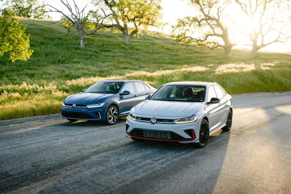 2025 vw jetta and jetta gli parked on road