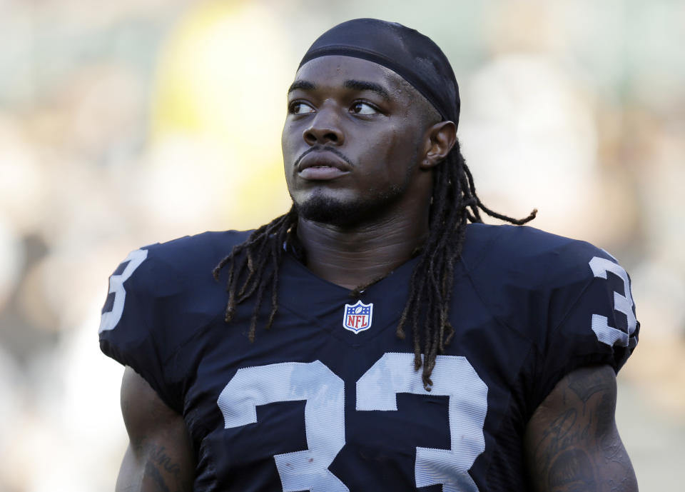 Former NFL running back Trent Richardson had an up-and-down first game in the AAF. (AP Photo/Ben Margot, File)