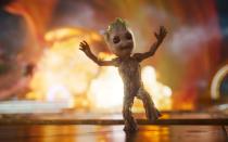 Und auch er soll seine eigene Serie bekommen: das mit reichlich dünnem Wortschatz ausgestattete Baumwesen Groot - Teil der "Guardians of the Galaxy". Entsprechend auch der Titel der für 2023 geplanten Produktion: "Ich bin Groot". (Bild: Marvel 2017)