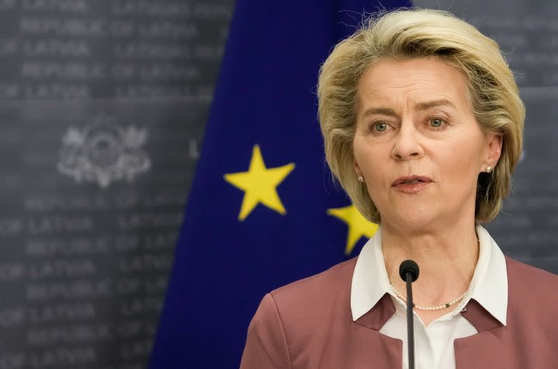 NATO Secretary General Stoltenberg, EC President von der Leyen and Latvia's PM Karins meet in Riga