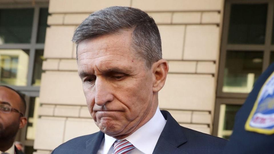 Former White House National Security Advisor Michael Flynn leaves the Prettyman Federal Courthouse following a sentencing hearing in U.S. District Court in Dec. 2018. President Trump is reportedly planning to pardon Flynn. (Photo by Chip Somodevilla/Getty Images)