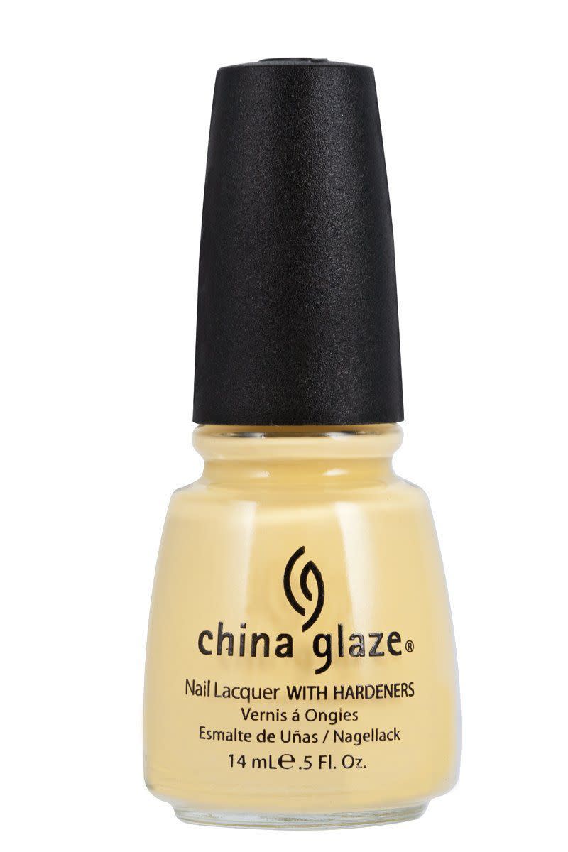 36) China Glaze Nail Lacquer with Hardeners in Lemon Fizz