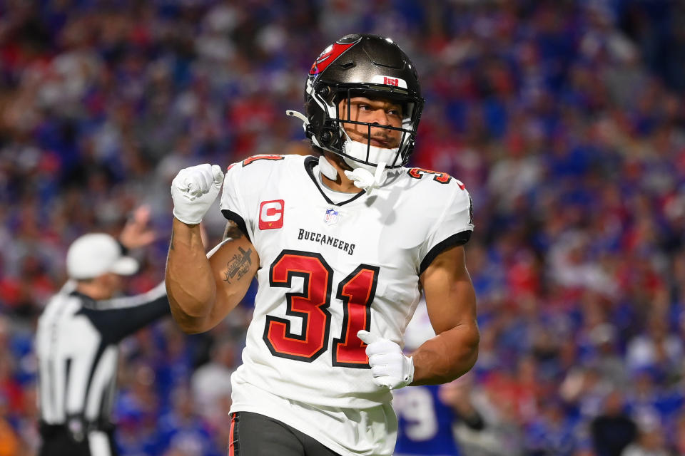 The Bucs and Antoine Winfield Jr. would both reportedly like to work out a long-term contract. (Rich Barnes/Getty Images)