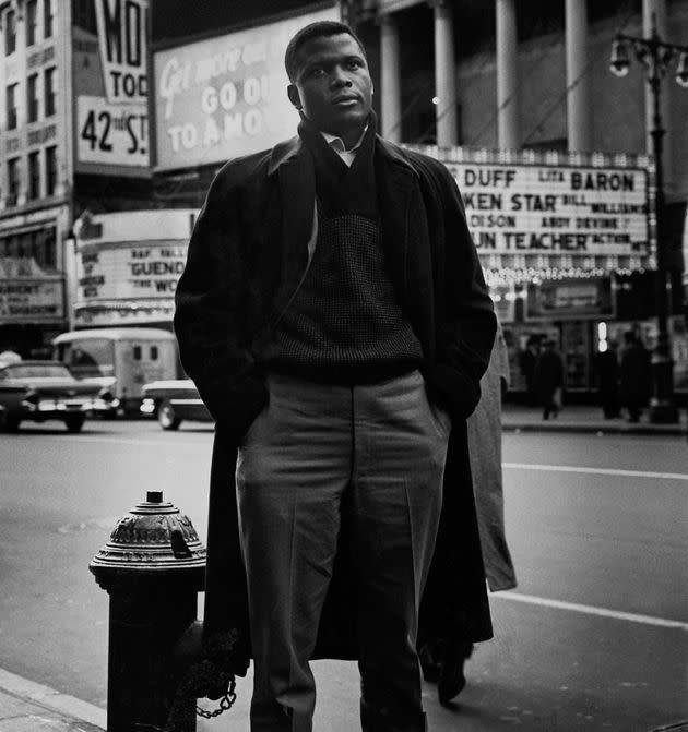 An archival image of Sidney Poitier in 