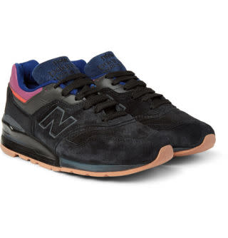 <p>A classic running style that you'll never run in, these 997's by New Balance have a cool sort of 'sky at night' aesthetic and are made out of soft, soft suede.</p><p>Also, there aren't enough trainers utilising gum soles in our opinion, so it's nice to see NB give them a chance. </p><p><em>New Balance 997 Suede And Leather Sneakers, £180, <a rel="nofollow noopener" href="https://www.mrporter.com/en-gb/mens/new_balance/997-suede-and-leather-sneakers/903127" target="_blank" data-ylk="slk:mrporter.com;elm:context_link;itc:0;sec:content-canvas" class="link ">mrporter.com</a></em></p>