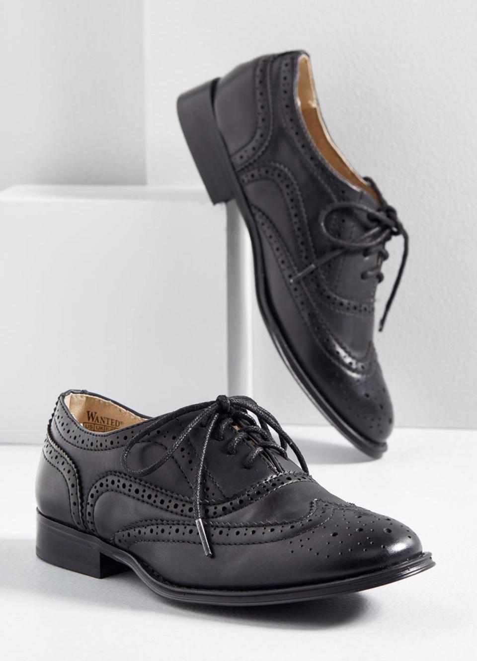 Modcloth Talking Picture Oxford Flat