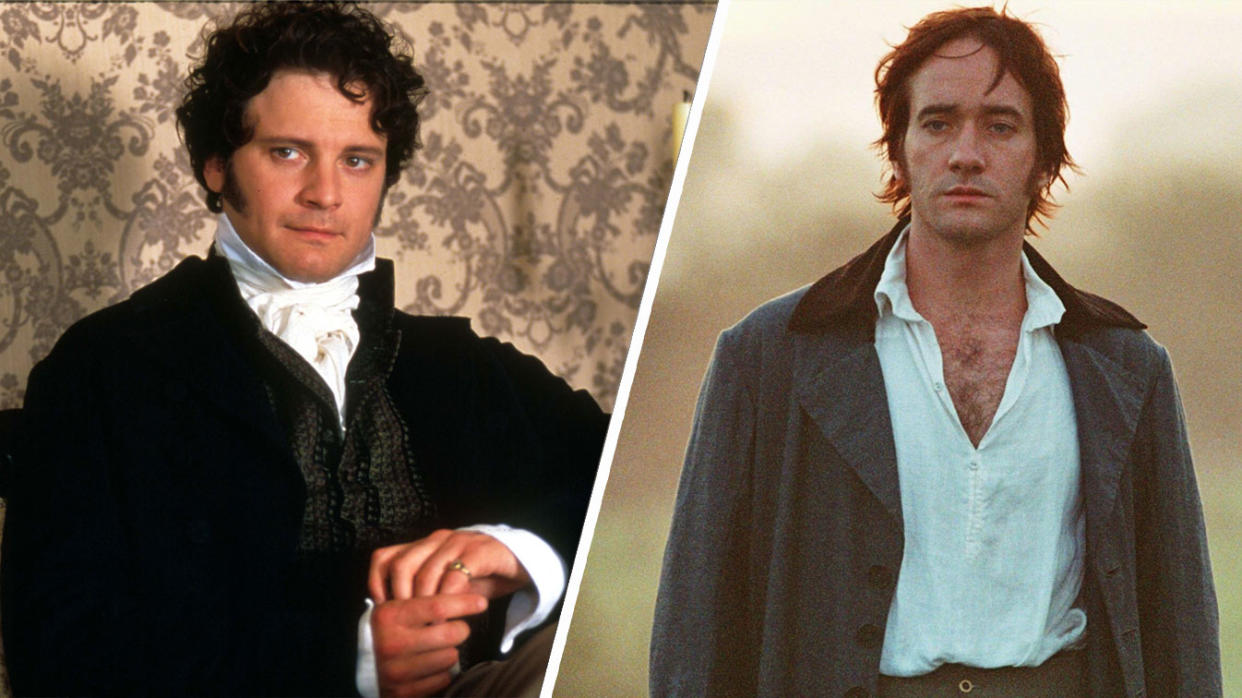 Colin Firth and Matthew Macfadyen as Mr Darcy in the 1995 TV series and 2005 film adaptations of Pride & Prejudice. (PA Images)