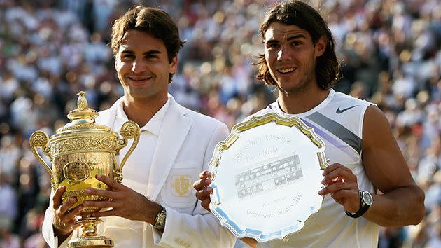 Federer and Nadal in 2007. Image: Getty