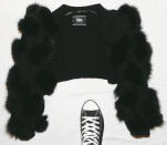 black fur crop jacket $2,199