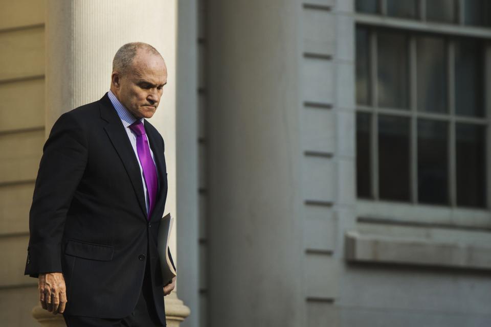 New York City Police Department commissioner Ray Kelly departs City Hall in New York December 19, 2013. REUTERS/Lucas Jackson (UNITED STATES - Tags: POLITICS)