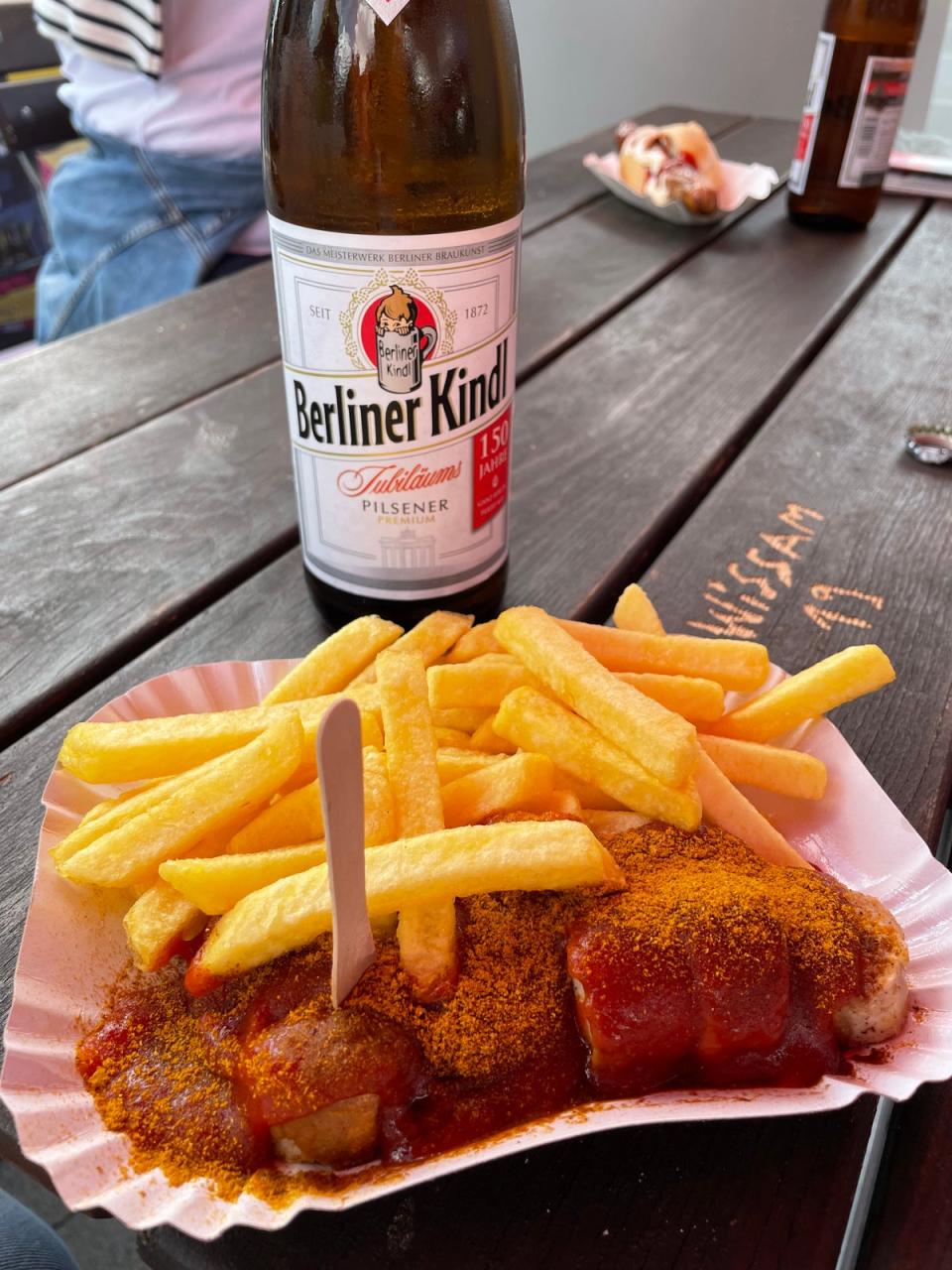 A currywurst and beer meal sets you back €7, and that’s at the expensive end of the spectrum (Sean Russell)