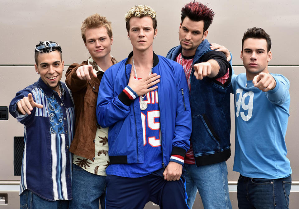 Frankie Cena as Chris Kirkpatrick, Connor Paton as Lance Bass, Nathan Keyes as Justin Timberlake, Matt Visser as Joey Fatone, Zac Vran as JC Chasez