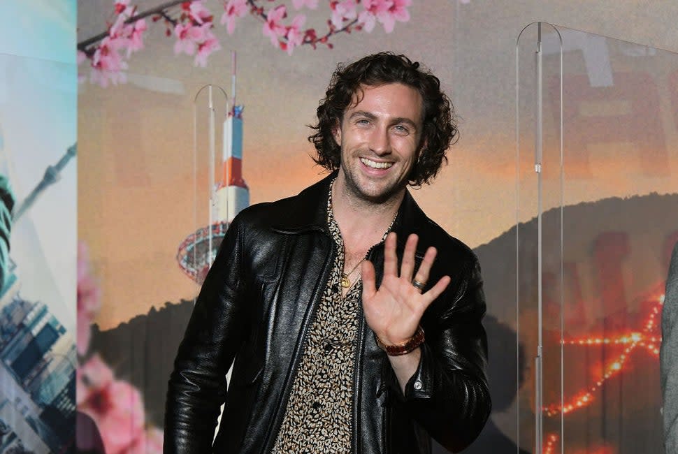 Aaron Taylor-Johnson at the premiere of Bullet Train