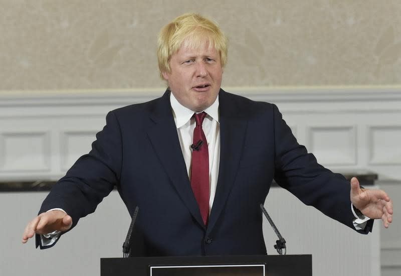 Boris Johnson a annoncé jeudi qu'il ne serait pas candidat au poste de président du Parti conservateur britannique et donc à la fonction de Premier ministre. /Photo prise le 30 juin 2016/REUTERS/Toby Melville