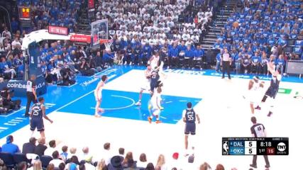 Luka Doncic nails it from behind the arc