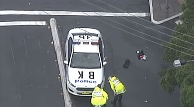 The woman was treated at the scene of the crash. Source: 7News