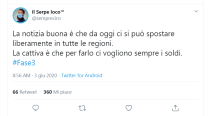 Dal premier Conte che veste i panni del premuroso padre di famiglia, alla libertà di movimento tra le regioni a patto che avvenga in monopattino elettrico, passando per chi non sopporta l'idea di rivedere selfie di persone che si baciano e abbracciano... ecco i meme sulla Fase 3