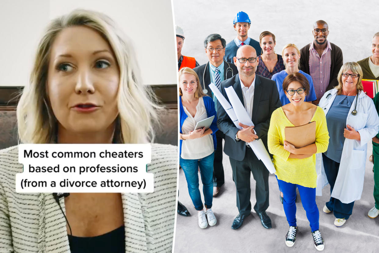 Divorce lawyer Kate Simonds has sparked fierce debate after revealing the five occupations that she believes feature the highest percentage of cheaters.