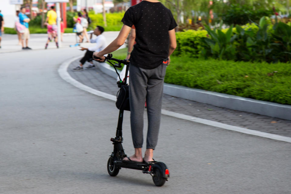 An e-scooter rider. (Yahoo News Singapore file photo)