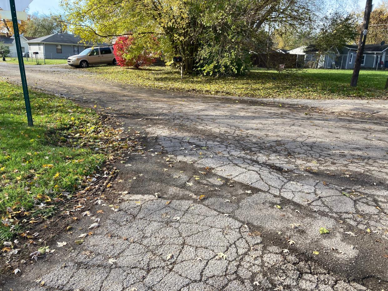The intersection of Roena and Ray streets on Indianapolis' west side is one of 280 segments of residential streets getting major work next year, as part of the $25 million second phase of the Circle City Forward Initiative.