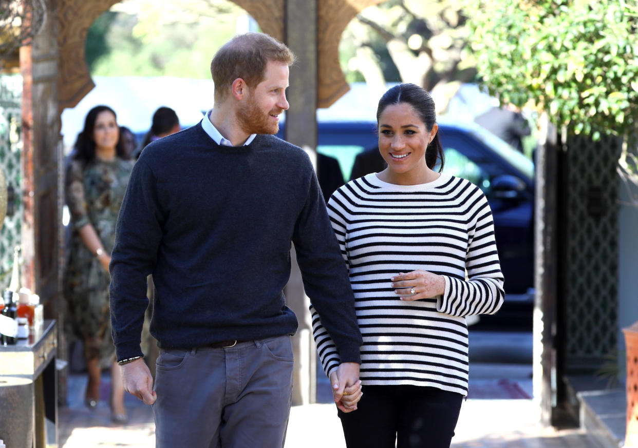 Harry and Meghan in Morocco in February [Photo: PA]
