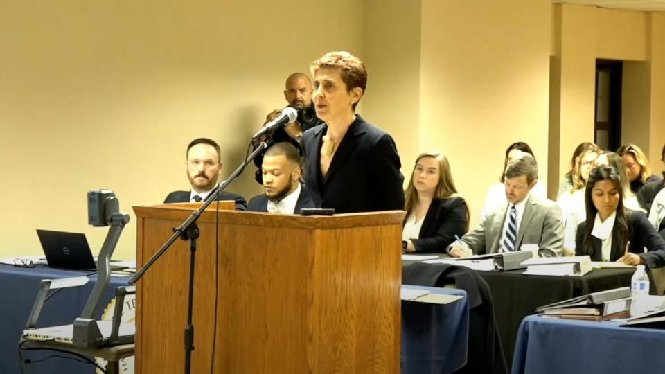 PHOTO: Linda C. Goldstein, counsel for the plaintiff, speaks during the Nicole Blackmon et al. v. State of Tennessee case, April 4, 2024, in Nashville, Tenn. (Tennessee Supreme Court/YouTube)