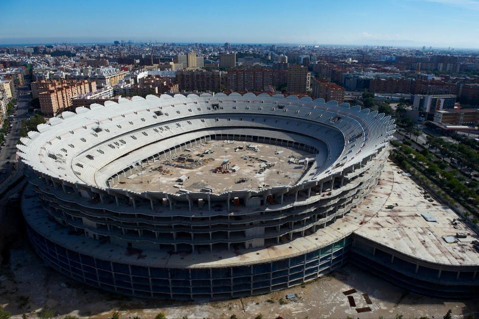 The Nou Mestalla has stood unfinished for nearly 15 years (Getty Images)