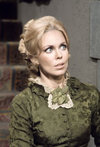 <p>ABC Photo Archives/Disney General Entertainment Content via Getty</p> Lara Parker in Dark Shadows' episode April 7, 1969.