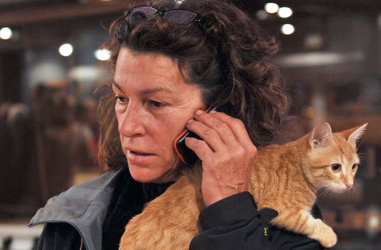 French yachtswoman Florence Arthaud makes a call with her cat on her shoulder in Marseille in 2011. Lost your cat? Your grandmother? Or are you injured in a car crash, unable to call for help because your phone battery is dead? Never fear, a mobile solution is near