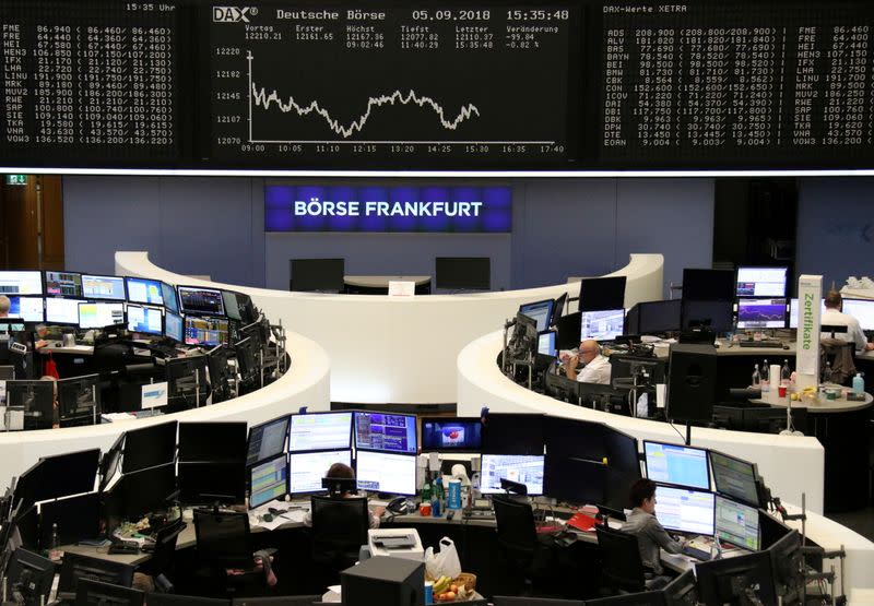 FILE PHOTO: The German share price index DAX graph at the stock exchange in Frankfurt