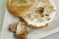 <div class="caption-credit"> Photo by: New York Westin Hotel</div><div class="caption-title">Bagel, $1,000</div>As if hotel breakfasts weren't expensive enough, New York's Westin Hotel raises the bar with their gold-leaf-flaked bagel (in case you prefer to eat your 23-carat gold instead of wear it). Smear on a bit of white truffle cream cheese and Riesling jelly infused with Goji berries. <br>