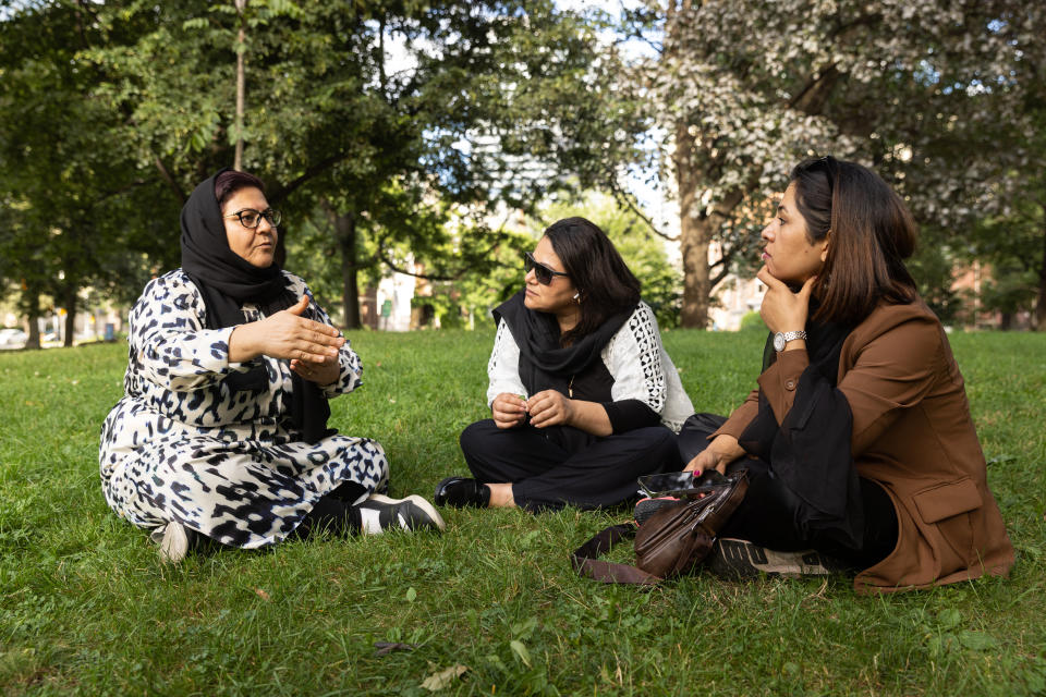 (Left to Right) Ayubi, Nehan and Moradi  in An Unfinished Journey