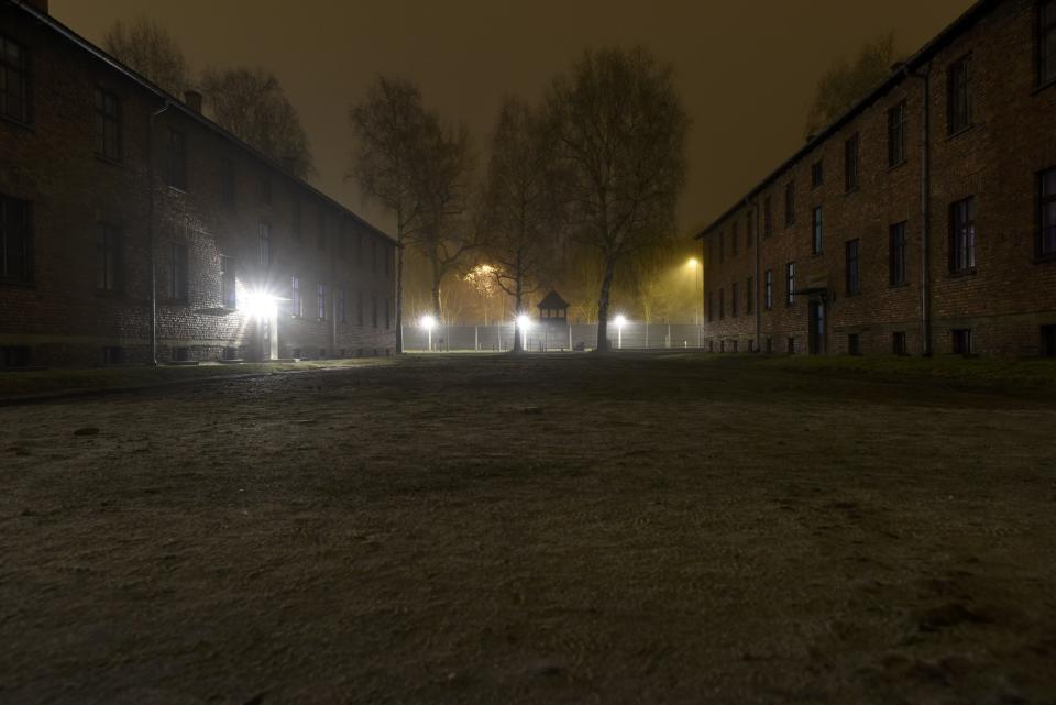 General view of former German Nazi concentration and extermination camp Auschwitz in Oswiecim