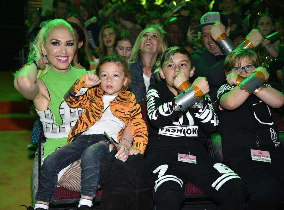 Gwen Stefani with sons Apollo, Kingston and Zuma