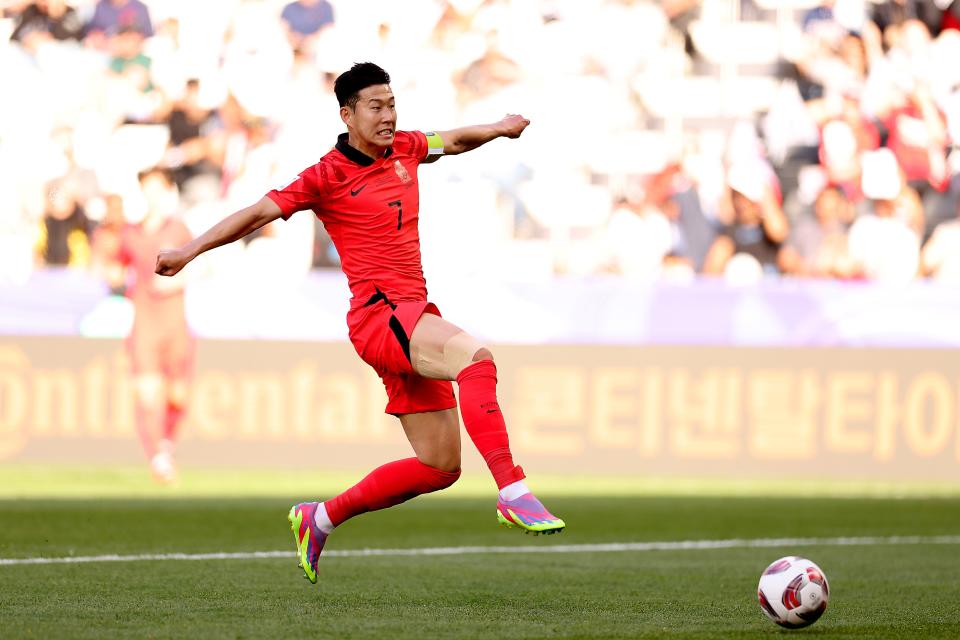 Son had a quiet first half against Bahrain (Getty Images)