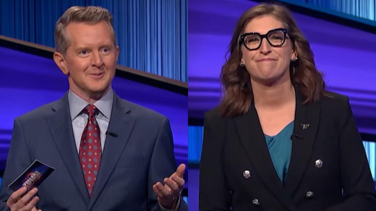  Ken Jennings and Mayim Bialik on Jeopardy! 