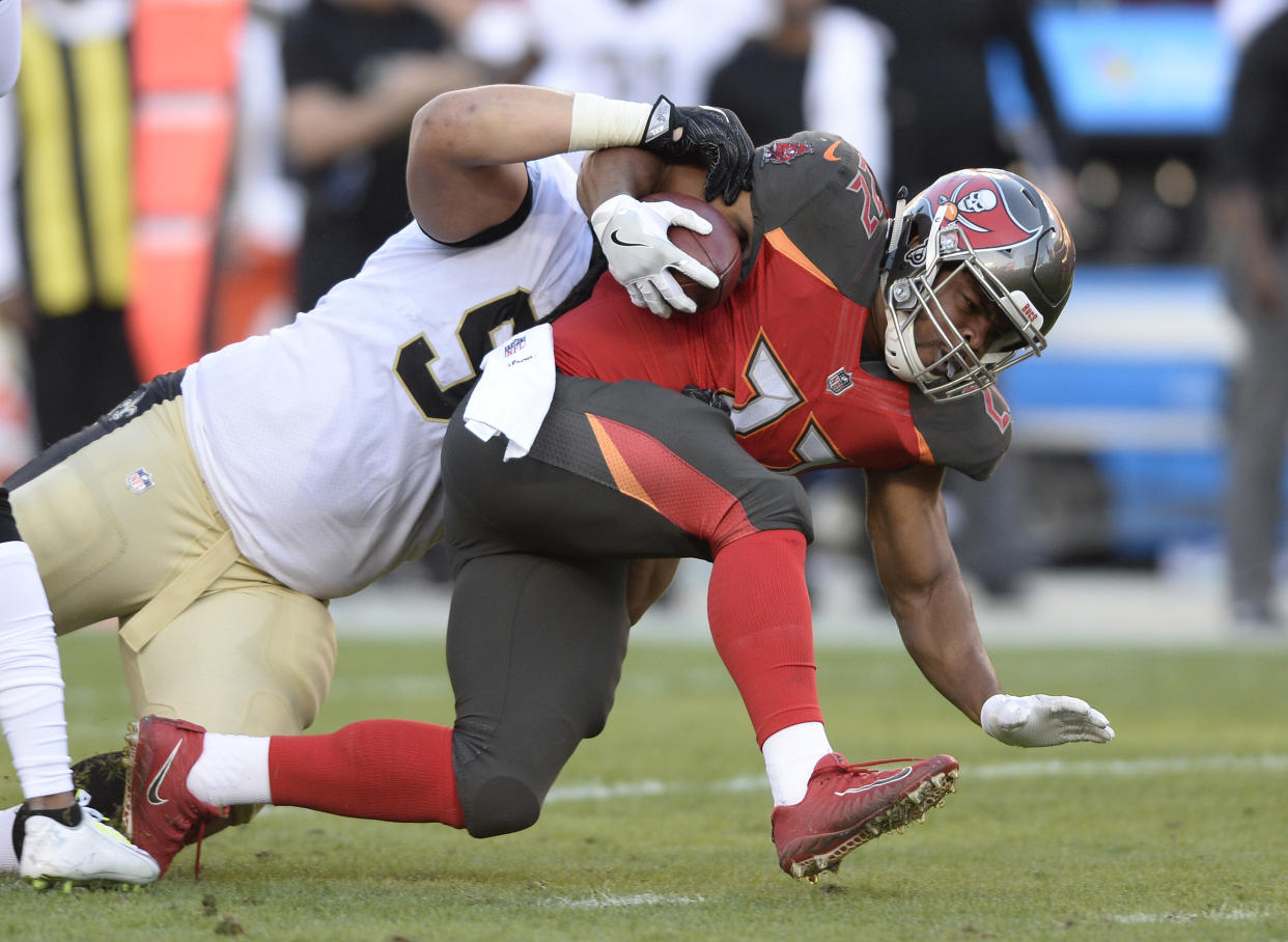 Tampa Bay Buccaneers running back Doug Martin was cut by the team on Tuesday. (AP)