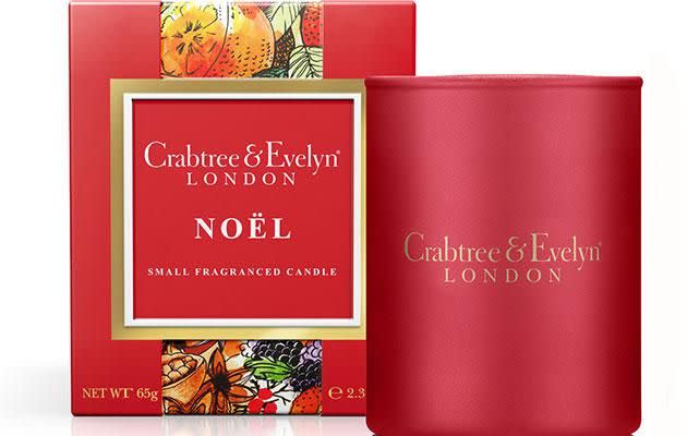 Crabtree & Evelyn Noël Small Fragranced Candle  - $25. Photo: Crabtree & Evelyn.