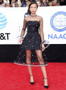 <p>Die wunderbare Nachwuchsschauspielerin Storm Reid (14) war ebenfalls bei den NAACP Awards und bewies mit ihrem freshen, aber stilvollen Outfit von Yanina Couture, dass sie auf dem besten Weg ist, sich zum Red-Carpet-Geheimtipp zu mausern. (15. Januar 2018, Bild: AP) </p>