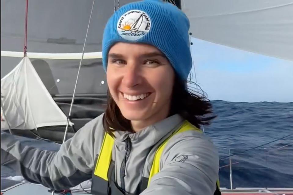 <p>COLE BRAUER OCEAN RACING</p> Sailor Cole Brauer on board her yacht