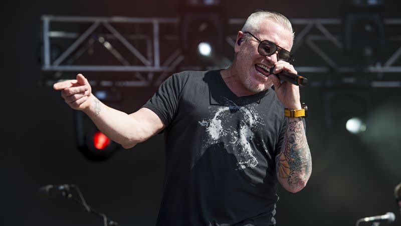 Steve Harwell of Smash Mouth seen at KAABOO 2017 at the Del Mar Racetrack and Fairgrounds on Friday, Sept. 15, 2017, in San Diego, Calif.  Harwell died of liver failure on Monday Sept. 4, 2023. (Photo by Amy Harris/Invision/AP)