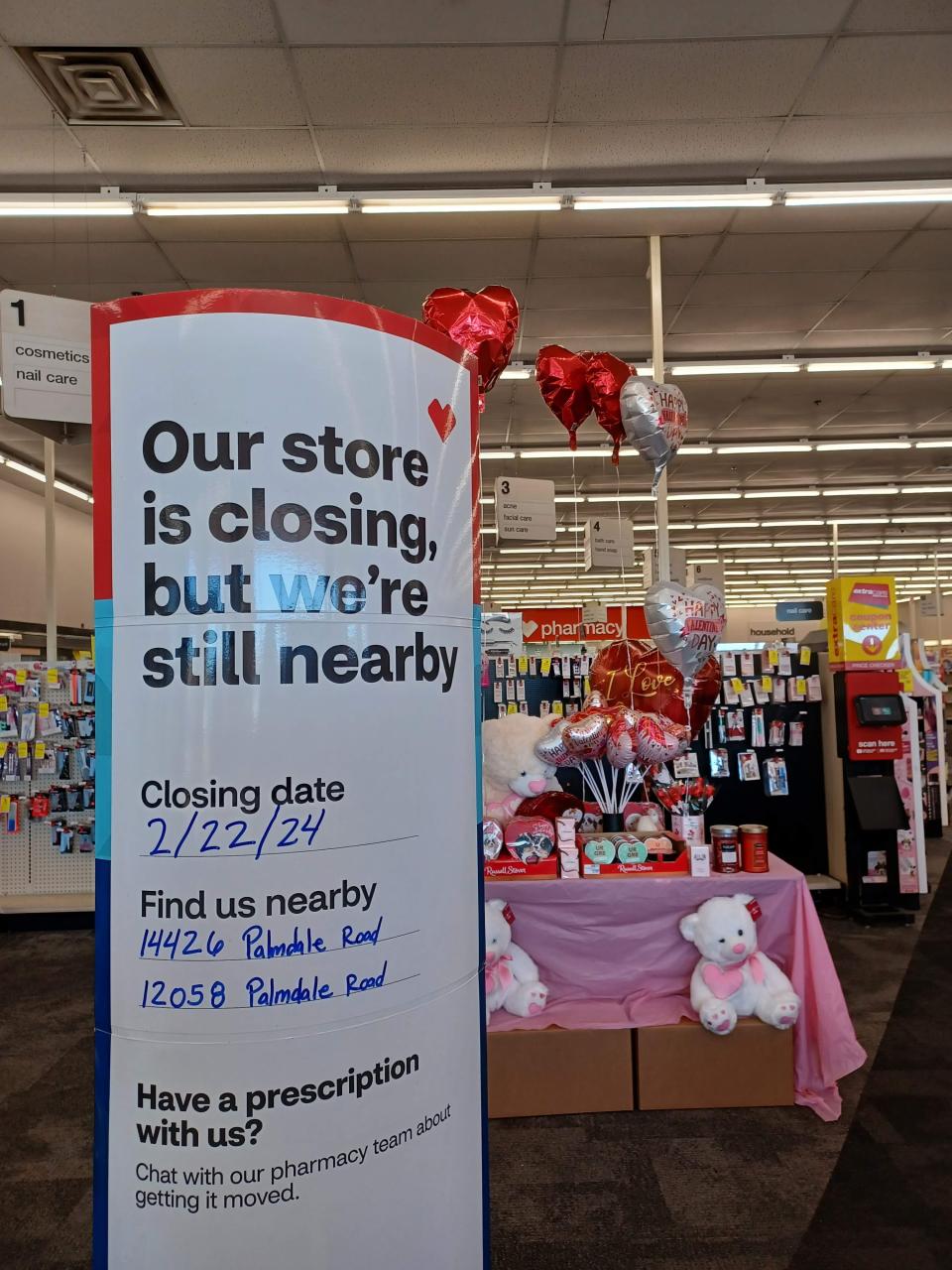 The CVS Pharmacy store at Bear Valley and Amethyst roads in Victorville will close on Thursday, Feb. 22, 2024.