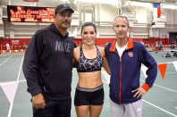 <p>“Very lucky to have the best coaches,” wrote Treviño Hayek of this photo from her Olympic training. (Instagram) </p>
