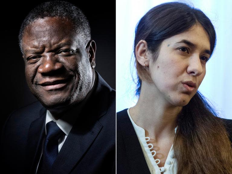 Nobel Peace Prize: Denis Mukwege and Nadia Murad win 2018 award beating Donald Trump and Kim Jong-un